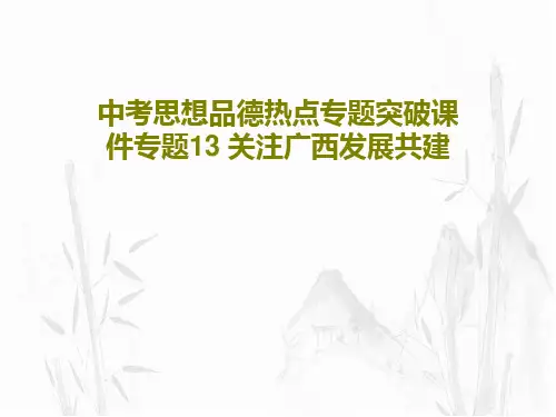 中考思想品德热点专题突破课件专题13 关注广西发展共建59页PPT