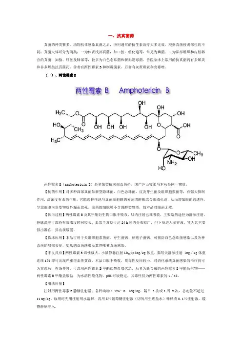 抗真菌药——制霉菌素、两性霉素B