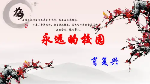 《永远的校园》肖复兴