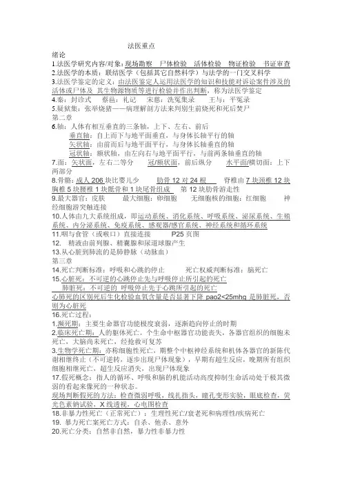 法医学重点