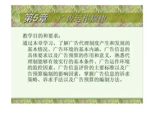 【学习课件】第5章广告运作规律