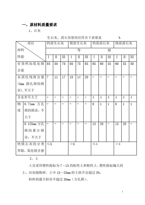 石灰土垫层施工方案