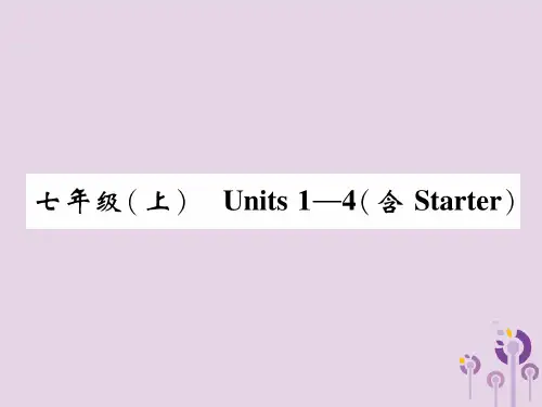 【人教新目标】2020版中考英语教材知识梳理：七上Units1~4精讲精练ppt课件1