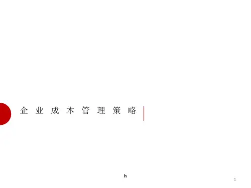 企业成本管控策略与技巧