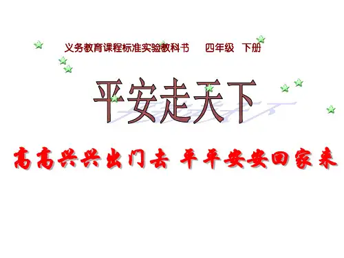 四年级下册思品课件-《平安走天下》ppt【教科版】