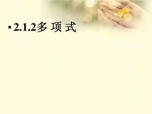 七年级数学上册 2.1.2《整式(多项式)》课件 (新版)新人教版