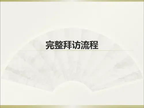 医药代表完整拜访流程PPT课件