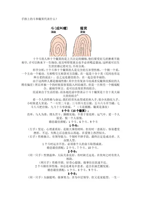 养生-手指上的斗和簸箕代表什么