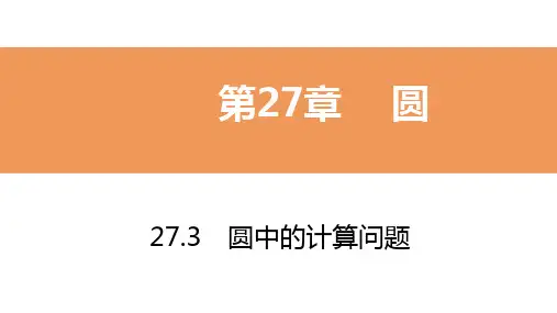 2020年春人教版九年级数学下册同步练习:27.3 圆中的计算问题第1课时
