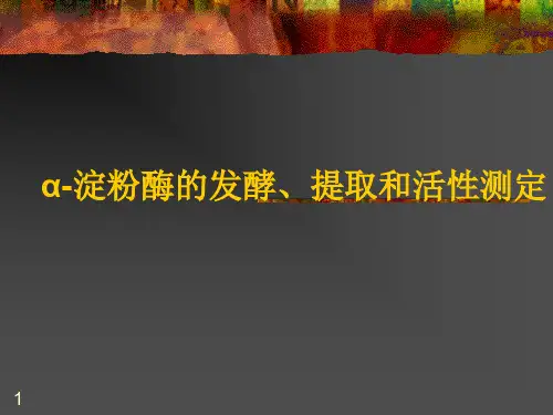 α-淀粉酶的发酵、提取和参考PPT