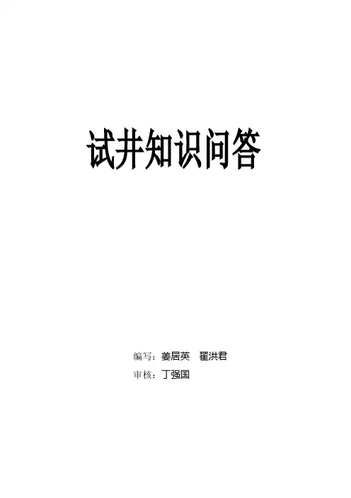 试井知识问答