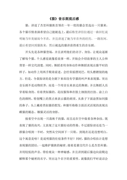 猫 现代音乐音乐剧论文