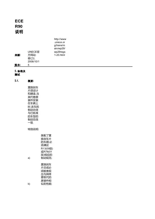 ECE R90说明