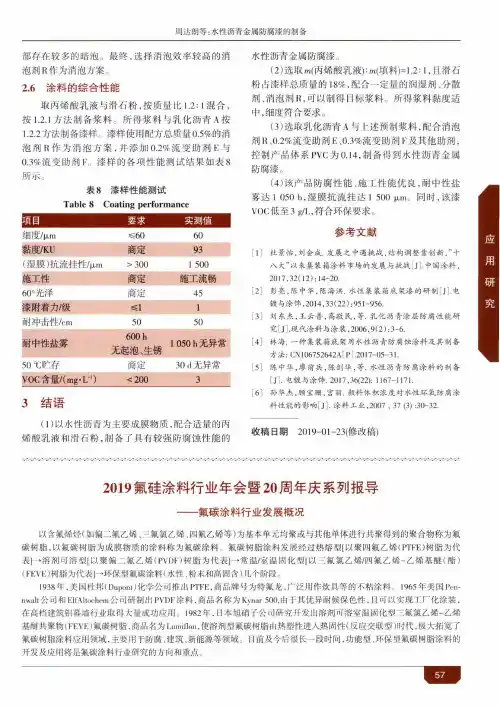 2019氟硅涂料行业年会暨20周年庆系列报导——氟碳涂料行业发展概况