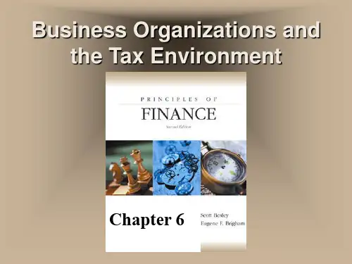 金融学原理Principles of Finance双语课件PPT 06 Business Organizations and the Tax Environment