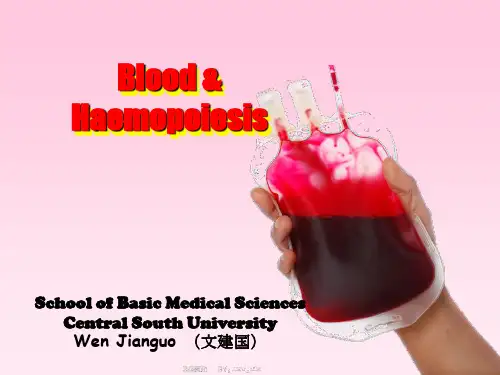 血液和血细胞发生Bloodandheamopoiesis.ppt