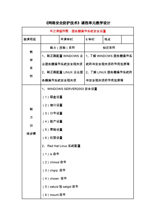 网络安全防护技术
