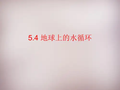 202X教科版八年级物理上册 5.4 地球上的水循环课件