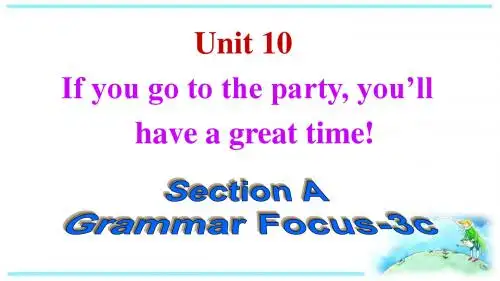 八上 Unit 10 Section A-Grammar Focus-3c