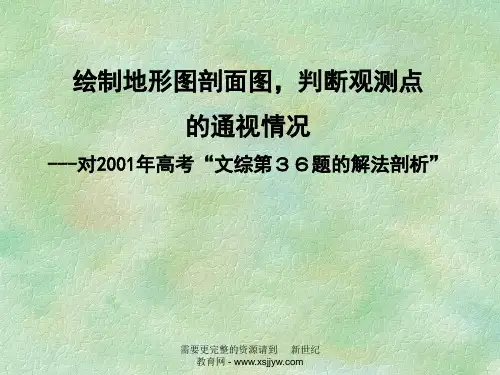 绘制地形图剖面图