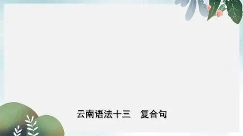 中考英语总复习第2部分语法专题复习语法十三复合句课件