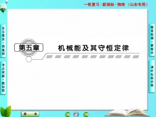 2013山东高考一轮复习第五章机械能及其守恒定律  第1讲功和能