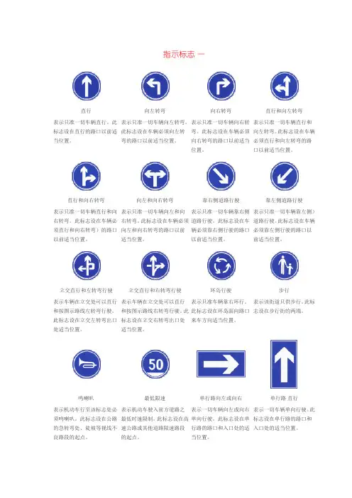 交通警示标志