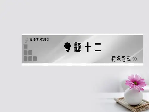 高考英语一轮复习 语法专项提升专题十二 特殊句式课件 新人教版