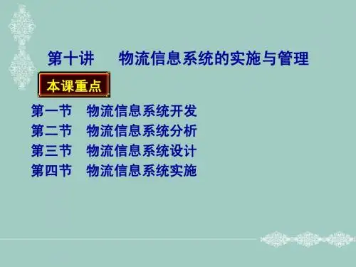 第十讲 物流信息系