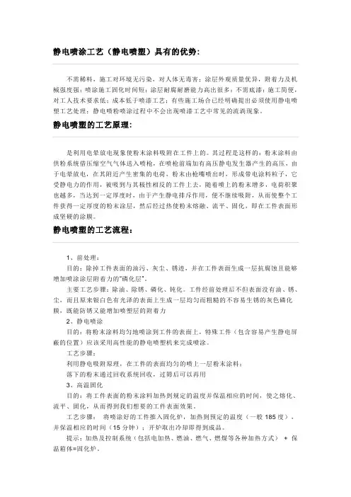 喷塑基本要求概念