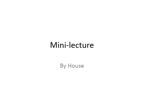 Mini-lecture