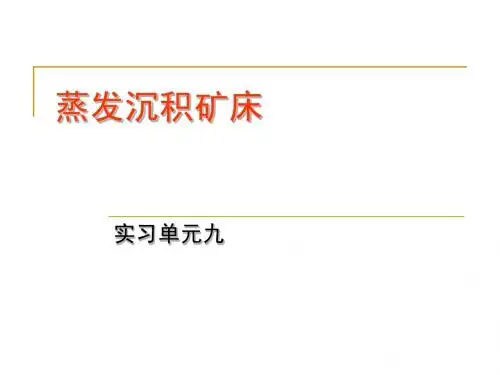 实习9蒸发沉积矿床