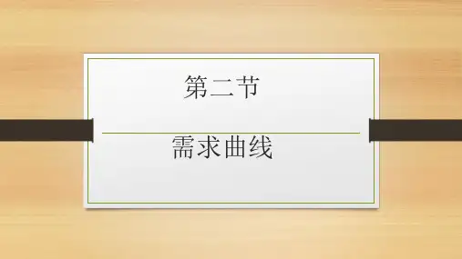 需求曲线讲课教案
