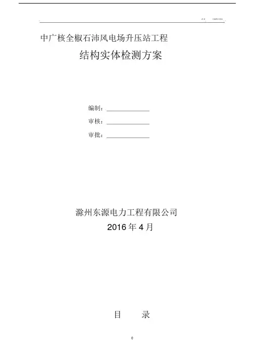 混凝土结构实体检测方案.doc