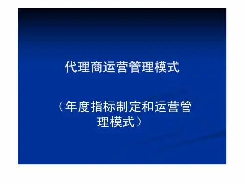 代理商运营管理模式