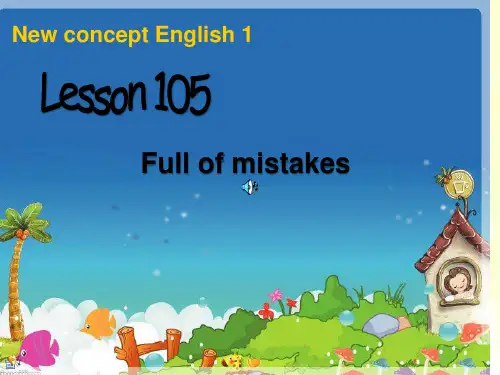新概念英语第一册精品课件PPT NCE1_Lesson105-106(共21页)