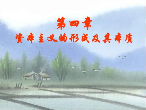 马克思主义基本原理:第四章 资本主义的形成及其本质