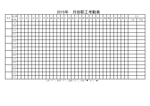 各种加班表表格汇总
