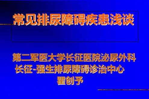 排尿疾患浅谈