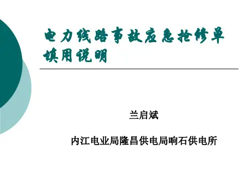 应急抢修单填用说明