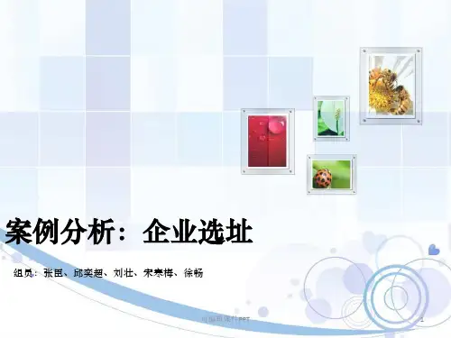 企业选址 案例PPT课件