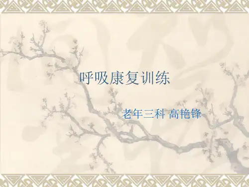 缩唇呼吸PPT课件