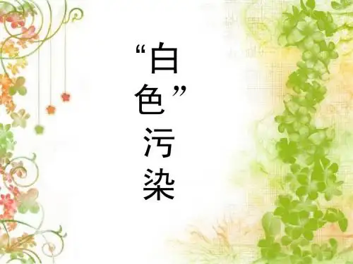 《白色污染》课件