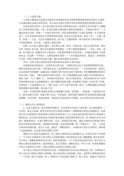 小说主题