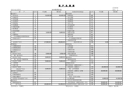 快速编制现金流量表模板
