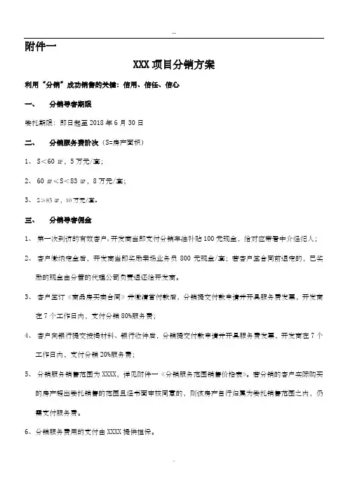 房地产项目分销代理策划方案 2