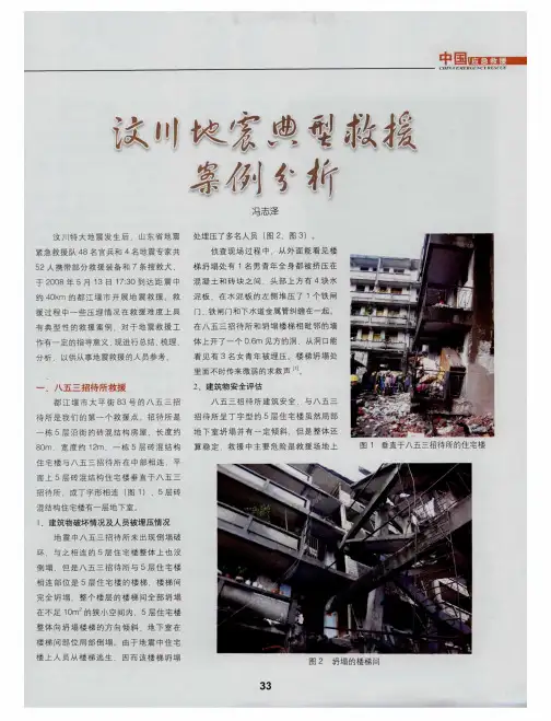 汶川地震典型救援案例分析