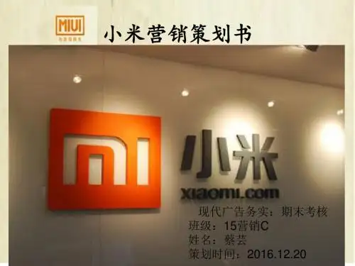 期末考核小米手机营销策划书