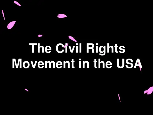 The Civil Rights Movement in the USA