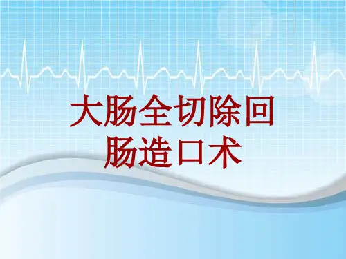 外科手术教学资料：大肠全切除回肠造口术讲解模板